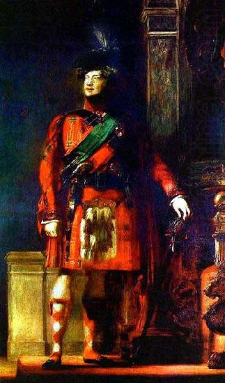 Sir David Wilkie Sir David Wilkie flattering portrait of the kilted King George IV for the Visit of King George IV to Scotland, with lighting chosen to tone down the b china oil painting image